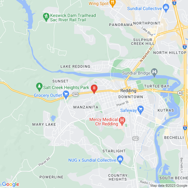 Redding Bathtub Refinishing Pros location map